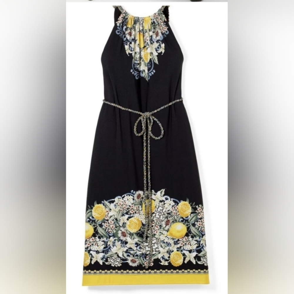 Whbm Reversible Floral Halter Neck Dress - Picture 3 of 11